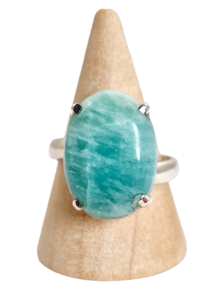 Sellia Anello in argento con montatura a griffe