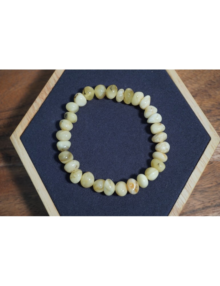 Amber Royale White Adult Bracelet BRC-AM8