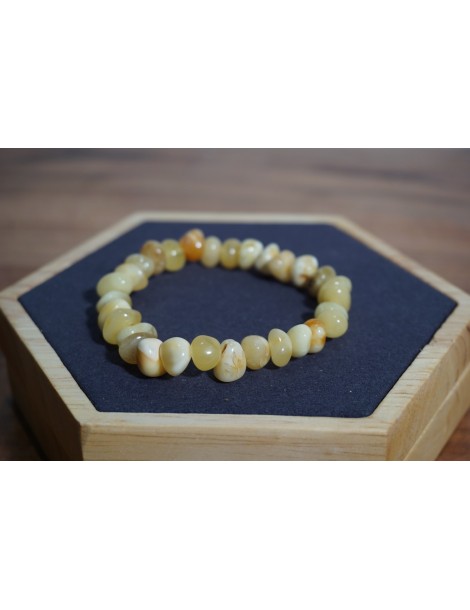 Pulsera para adulto Ámbar Real Blanco