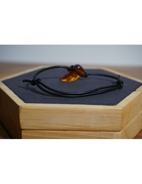 Pulsera de ámbar miel coñac para adultos
