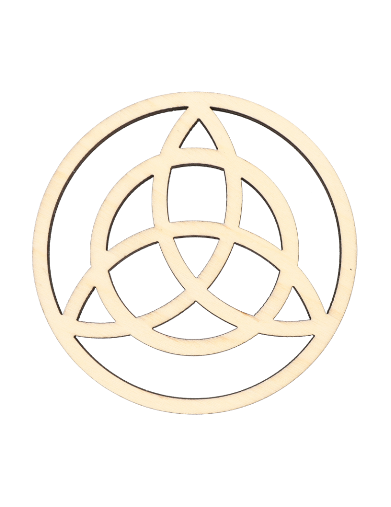 Gesneden houten schijf triquetra x5