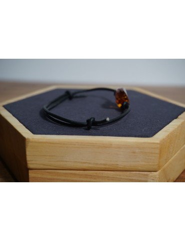 Pulseira de adulto Âmbar Mel Conhaque
