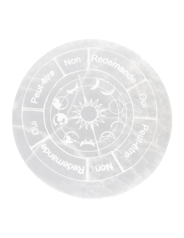 Selenite pendulum disc