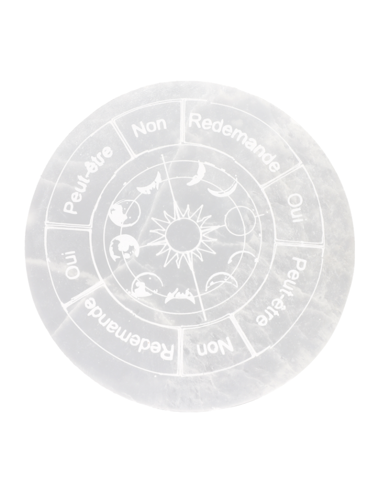 Selenite pendulum disc