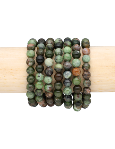 Chrysopras-Armband aus Madagaskar, Perlen AA