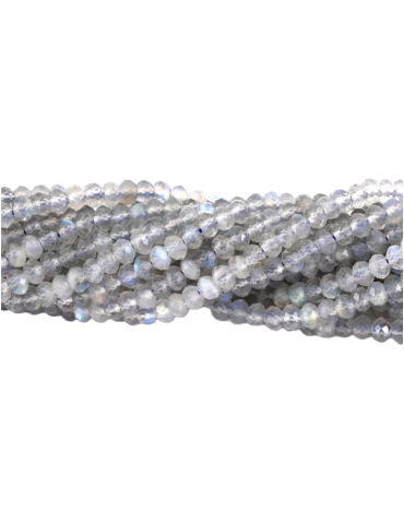 Fil perles facettées labradorite AA
