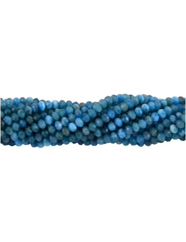 Strand of faceted apatite beads A