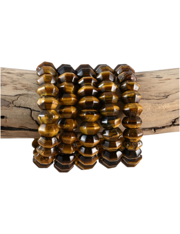 Oval gewölbtes Tigerauge-Armband