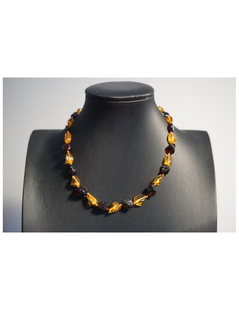 Baby ketting Amber Twee Kleuren (kersenzwart)