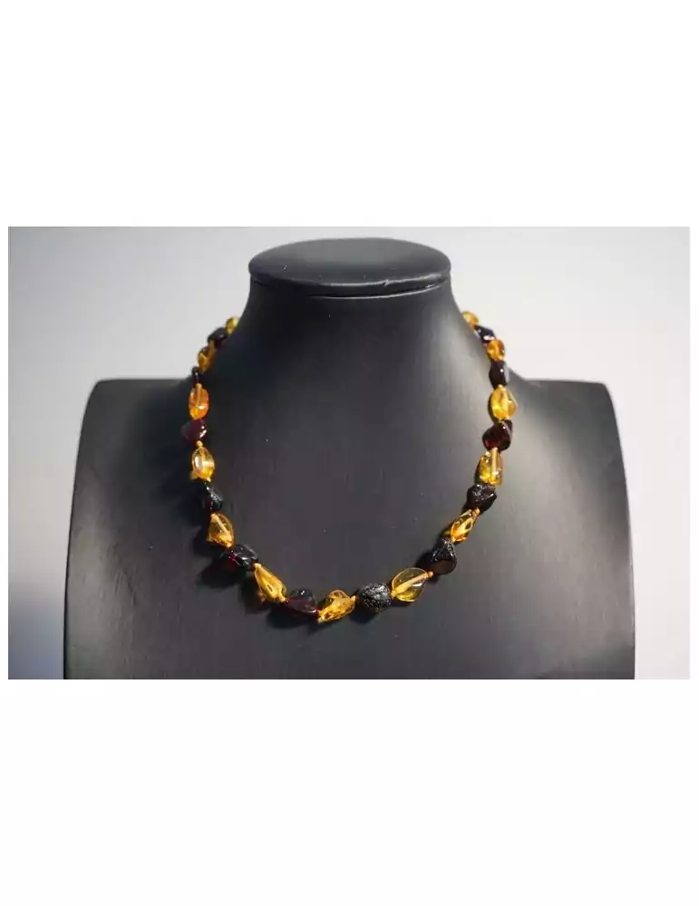 Baby Amber Necklace Two Colors (Cherry Black)