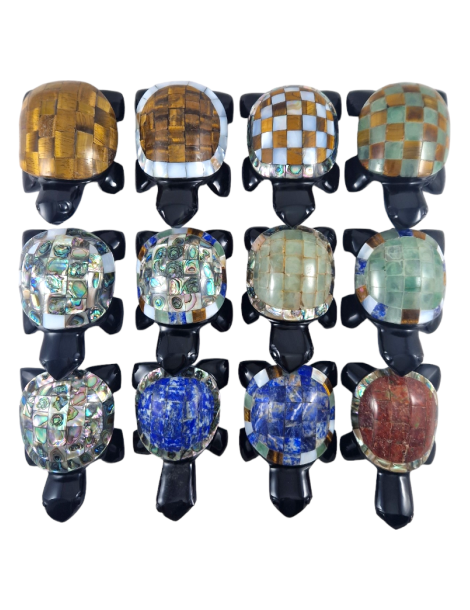 obsidiaan parelmoer schildpad L