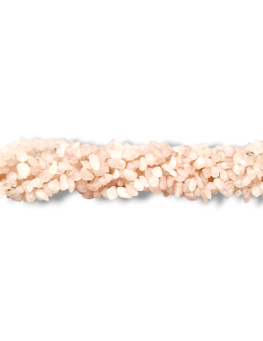 Hilo Cuarzo Rosa barroco 85 cm A