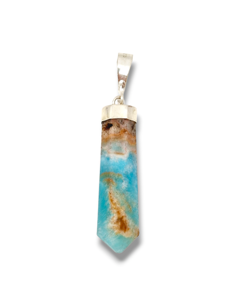 Blue Aragonite Pendant 925 A