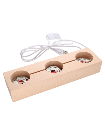 Houten drievoudige led-ondersteuning
