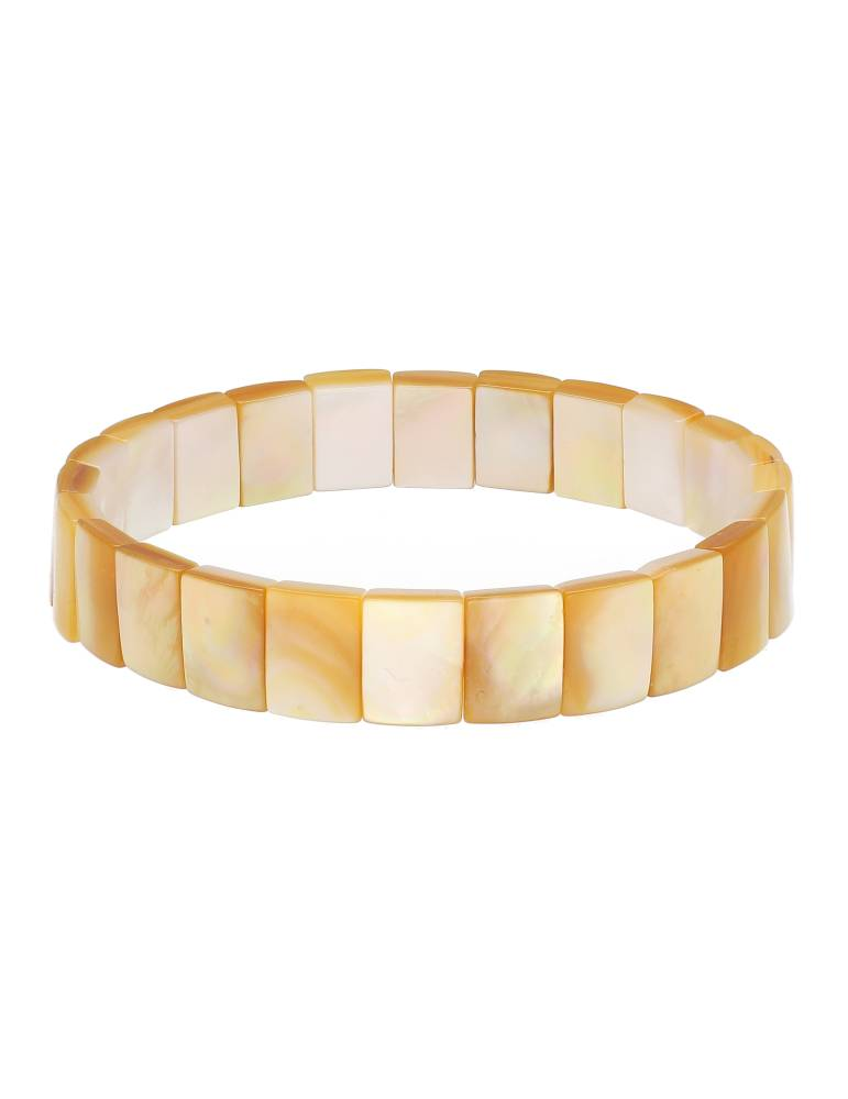 copia di Bracciale madreperla bianca piatta