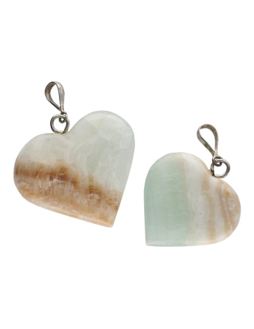 Copy of Pistachio Calcite Heart Pendant