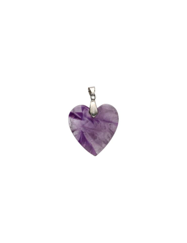 AA amethyst heart pendant