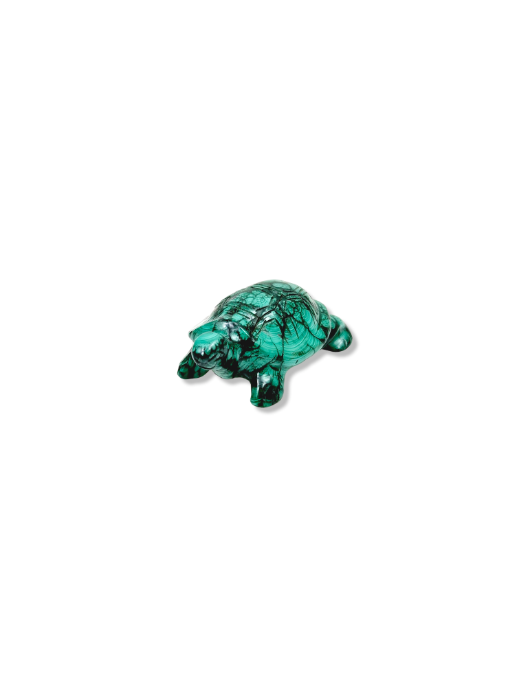 Tortue sculpté malachite