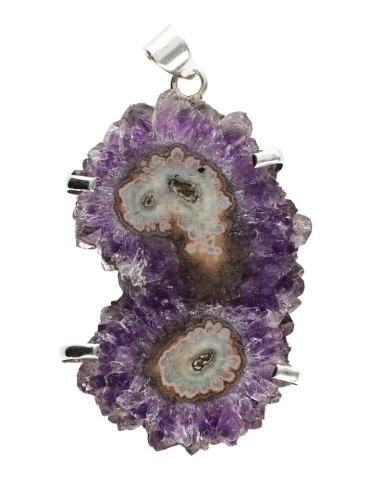 Pendentif fleur améthyste argent 925