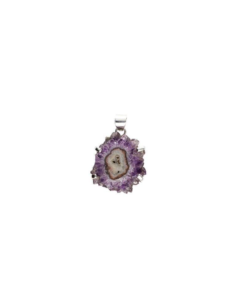 Amethyst-Blumenanhänger aus 925er Silber