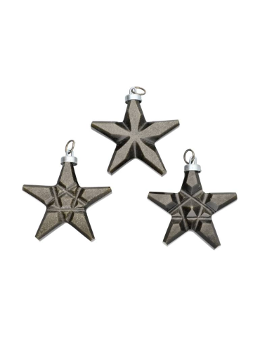 Golden obsidian star pendant A