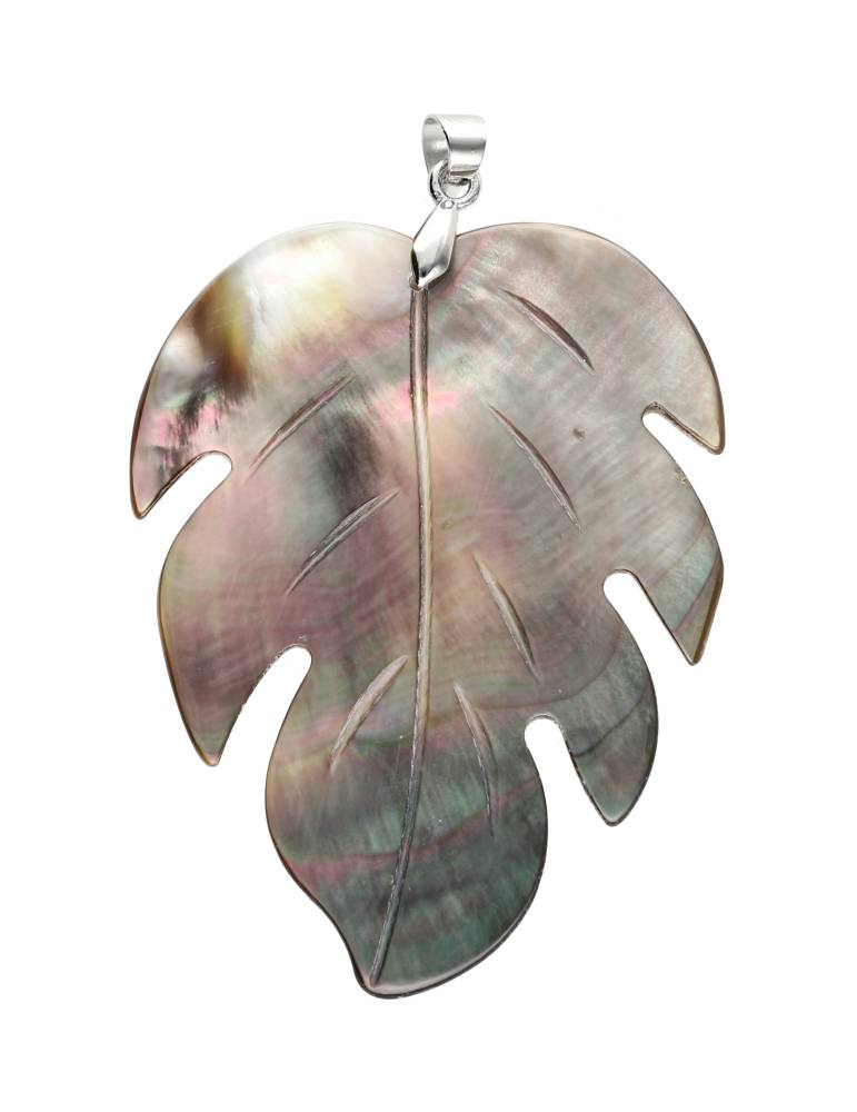 Perlmutt-Blatt-Anhänger