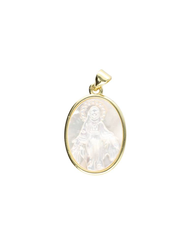 White mother-of-pearl virgin pendant