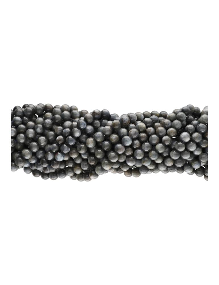 Fil cyanite noire perles AA