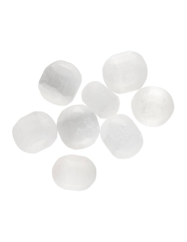 Tumbled selenite stones A