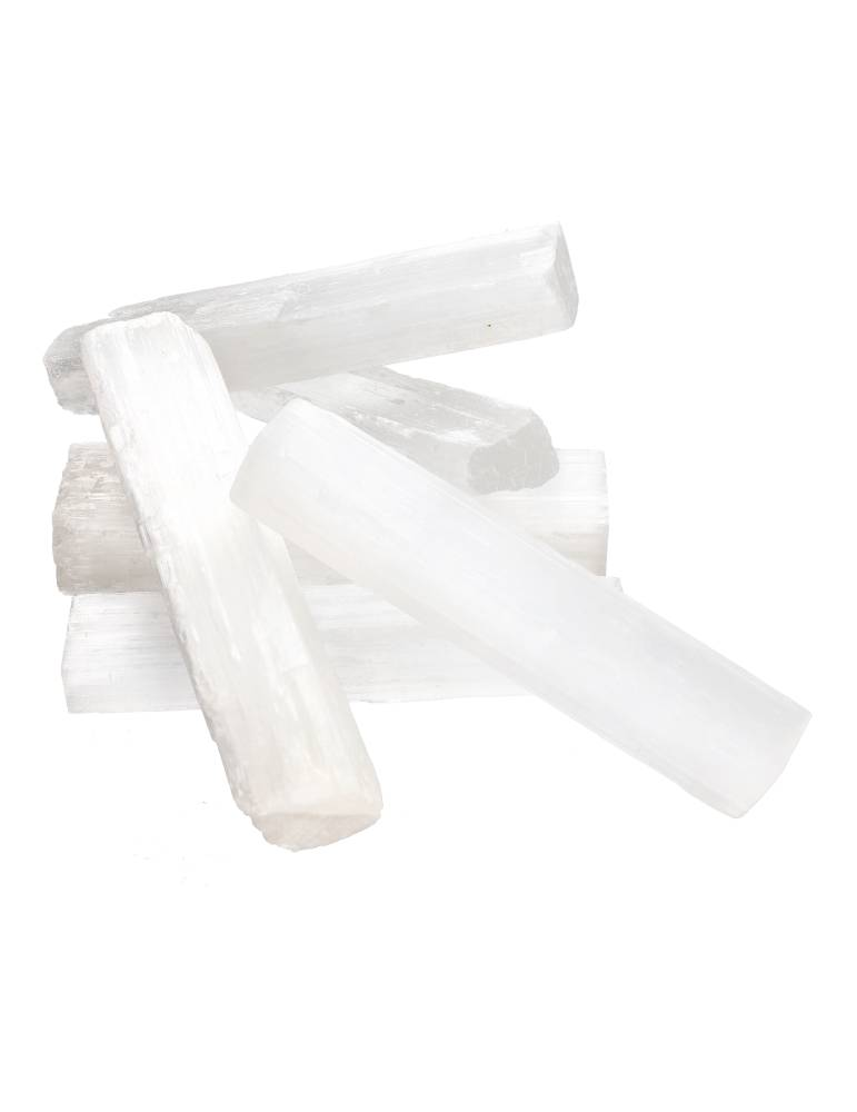 Set di 6 Bastoncini di selenite grezzi 9 cm A