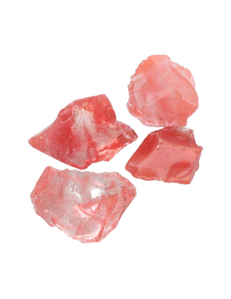 Imitation carnelian glass rough stone 3-4 cm