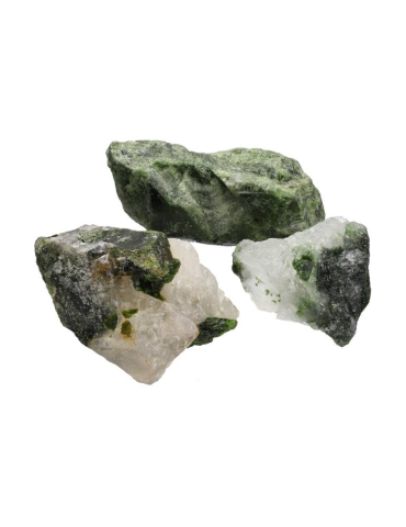 Diopside sur gangue pierre brute AA