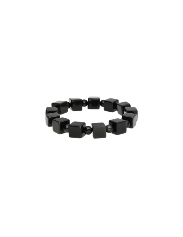 Obsidiaan armband hemelse oog kubussen