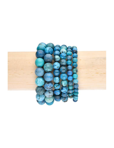 Braccialetto di perle di opale blu AA