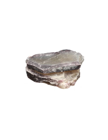 Lepidolite viola bicolore fogliata pietra grezza AA