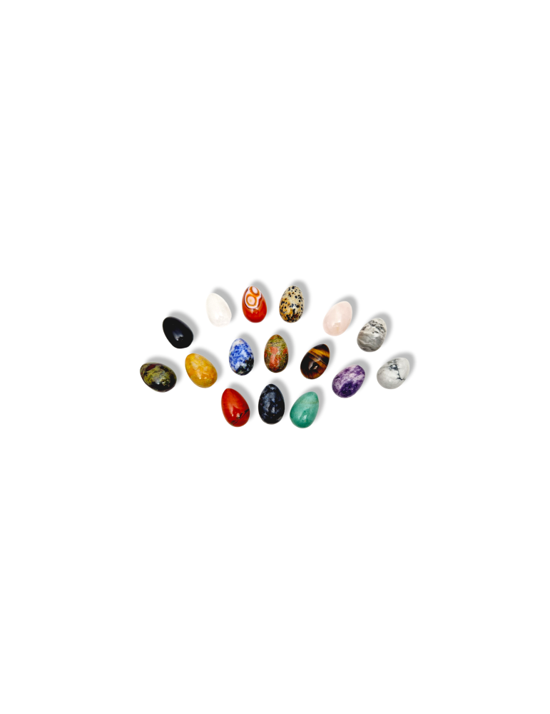 Conjunto de 5 ovos de 3 cm mistura de pedra