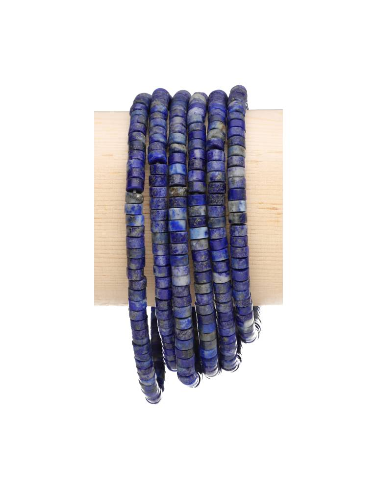 Brazalete de lapislázuli cuentas Heishi AA