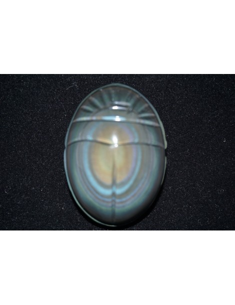 Scarabée en obsidienne oeil céleste