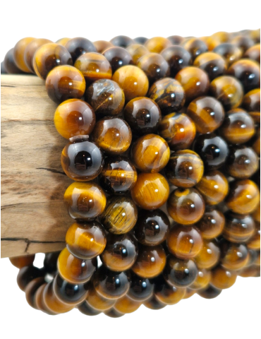 Bracciale occhio di tigre perle AA