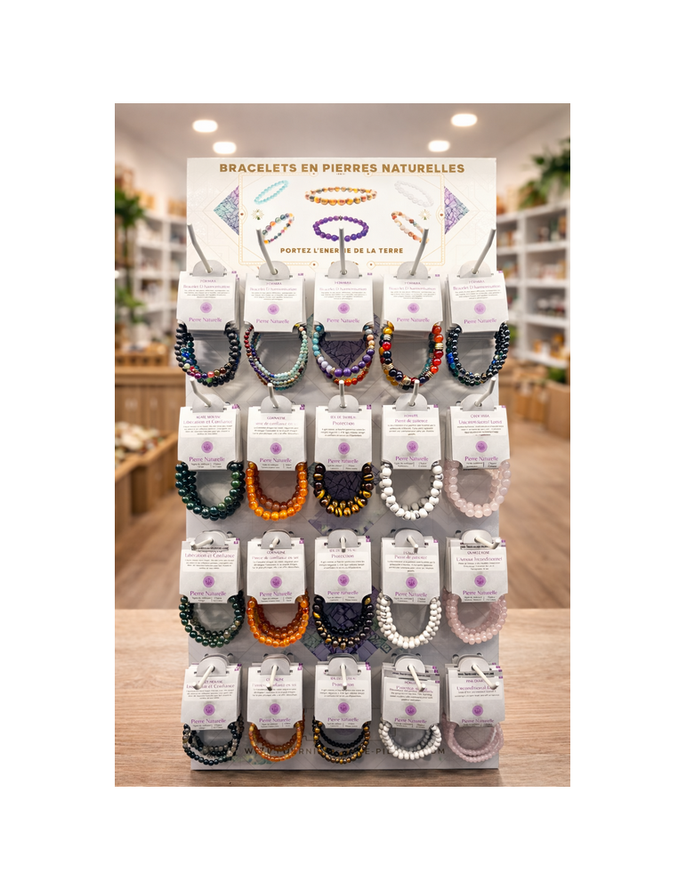 Großer Wand- oder Tischständer für Armbänder 4, 6, 8 mm - 80 Stück