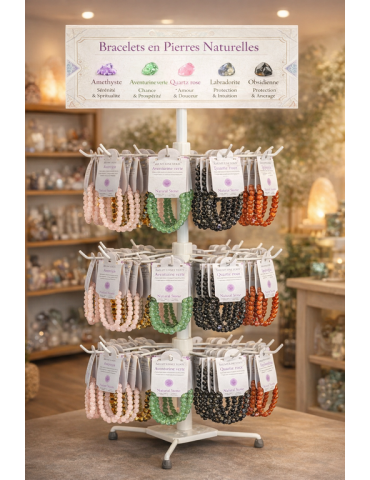 Confezione di braccialetti tourniquet best-seller 120 pezzi in pietre naturali da 4, 6 e 8 mm