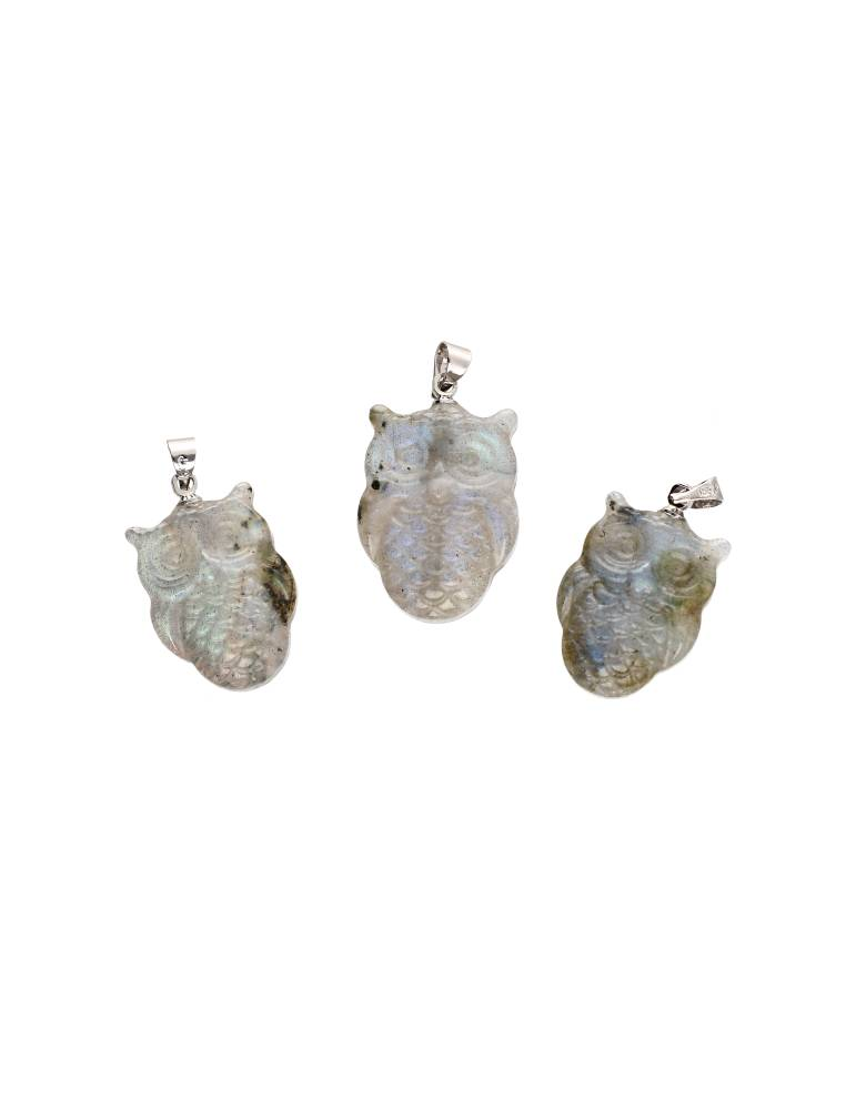 Pendentif hibou labradorite S