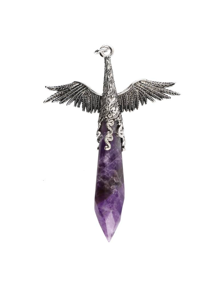 Pendentif ailes pointe facettée