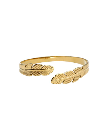 Bracelet acier inoxydable plumes