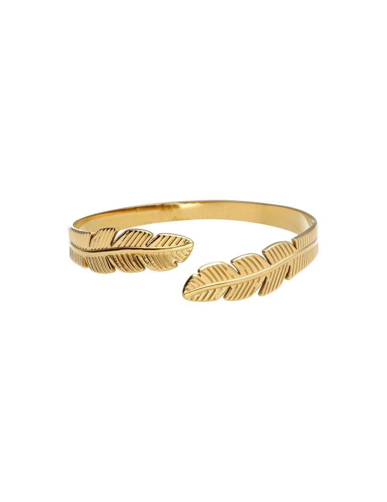 Bracelet acier inoxydable plumes