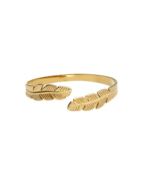 Bracelet acier inoxydable plumes