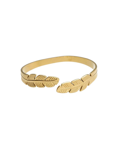Bracelet acier inoxydable plumes