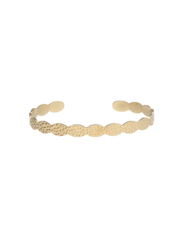 Bracelet acier inoxydable martelé