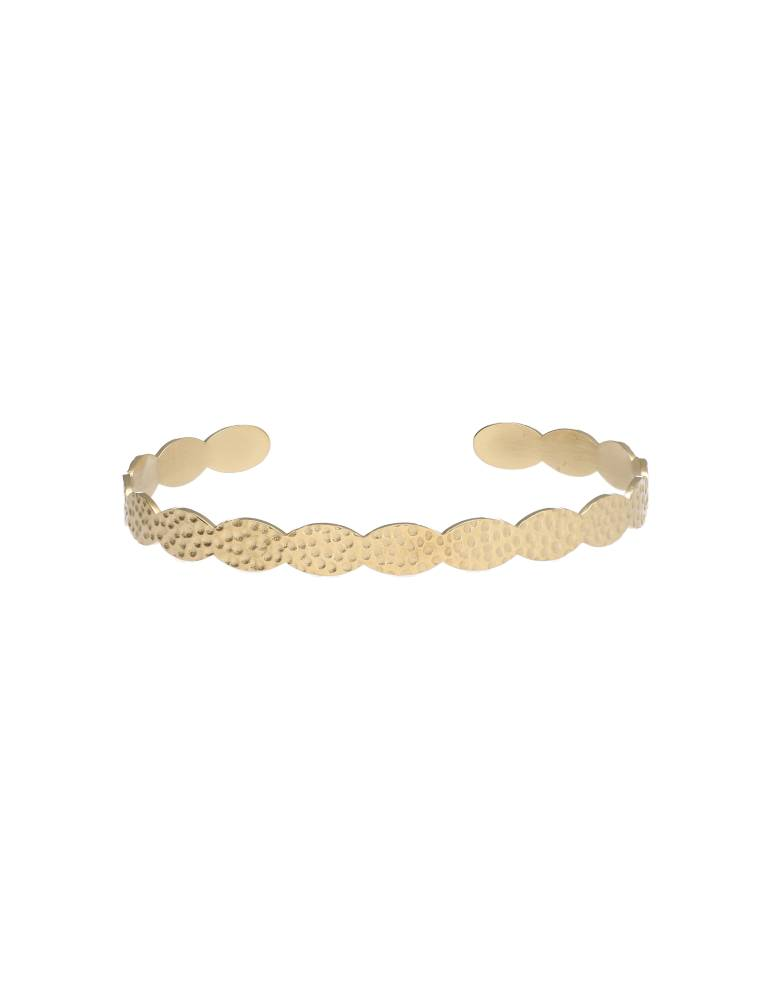Bracelet acier inoxydable martelé