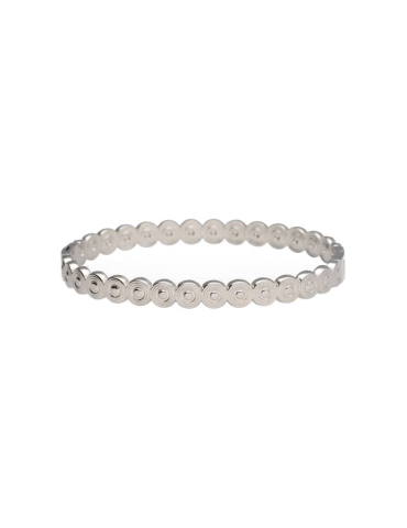 Pulsera de acero inoxidable con círculos